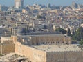 Jerusalem skyline Ã¢â¬â view from Mount of Olives Royalty Free Stock Photo